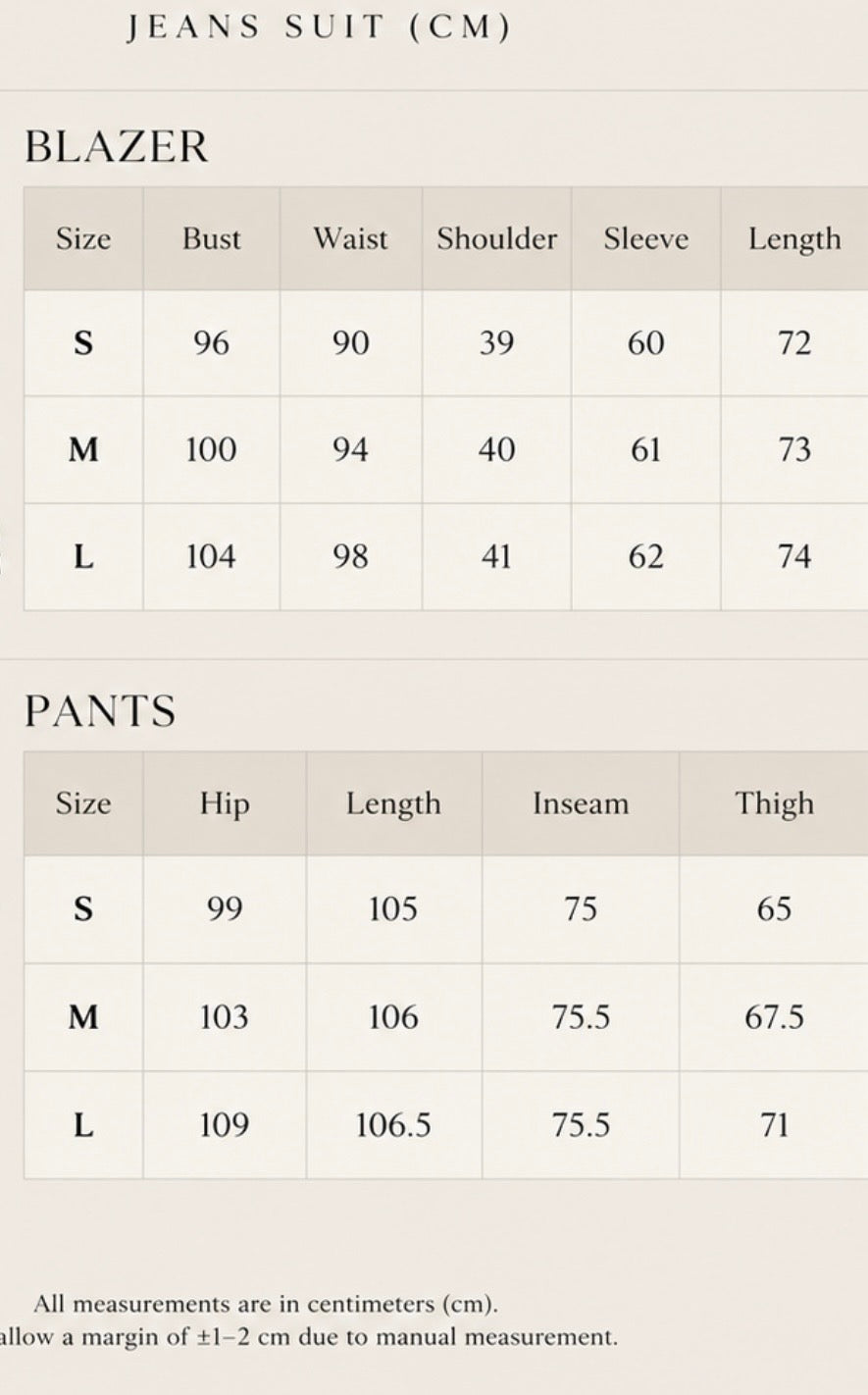 Suit - Cotton Jeans