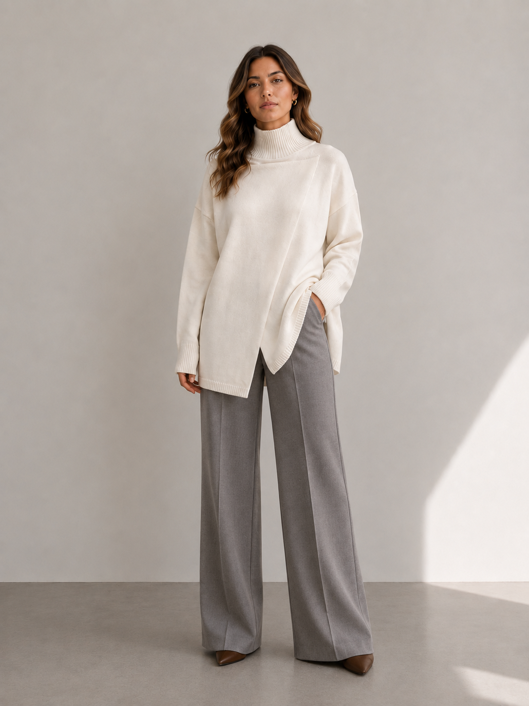 Jumper front slit