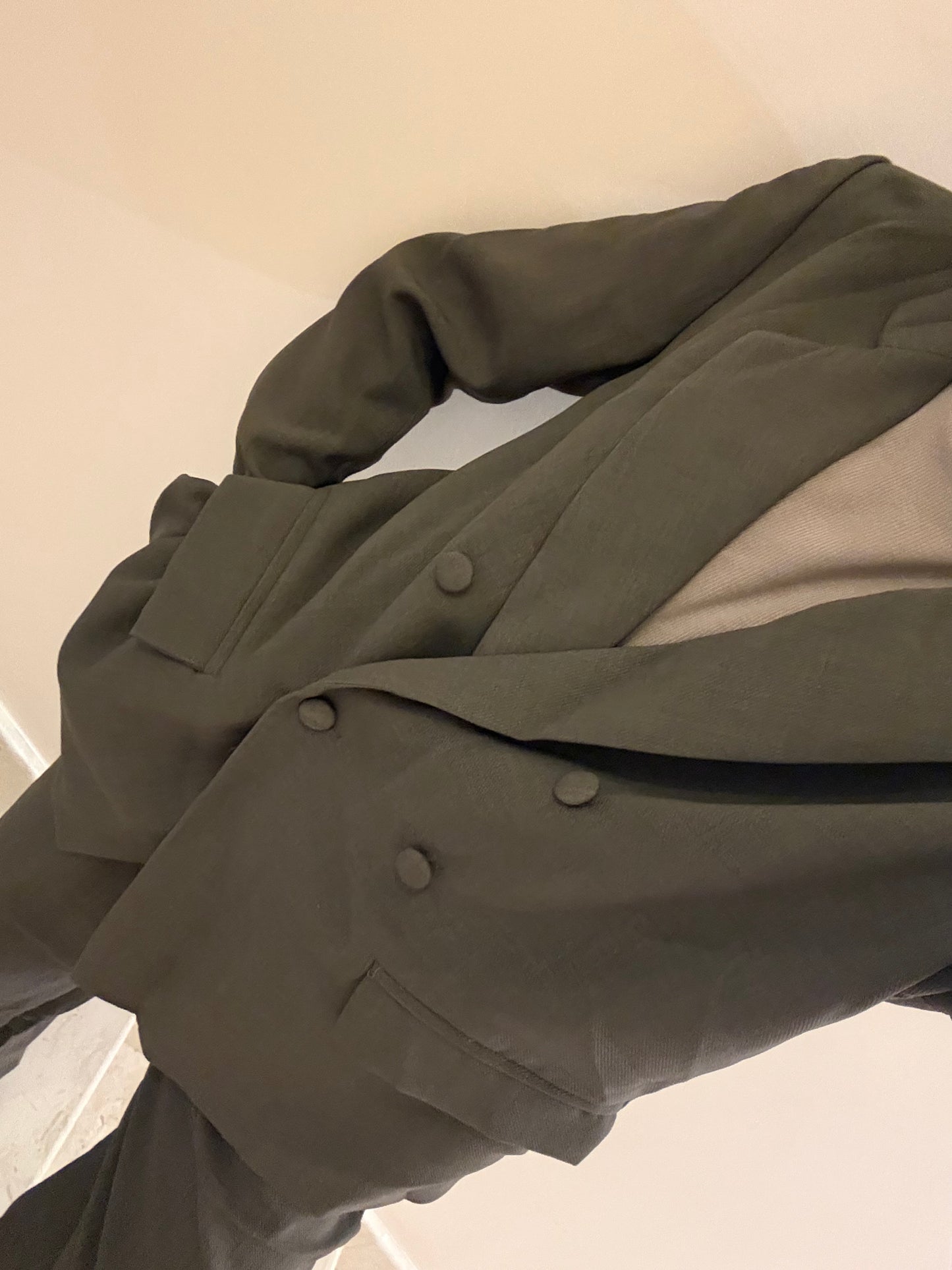 Military Linen-Blend Suit – Graphite Grey