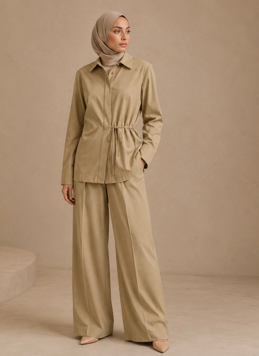 Set - poplin cotton / Chai