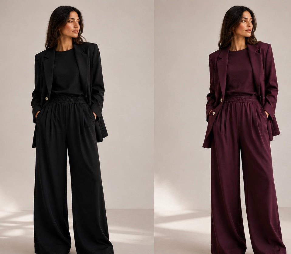3 piece suit - silken crepe fabric