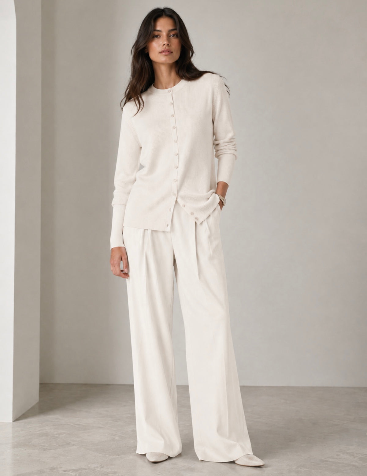 Summer knit set - white