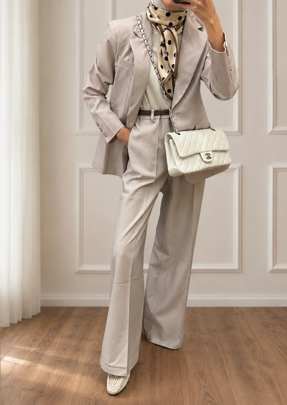 Tailored Two-Piece Suit – Pearl