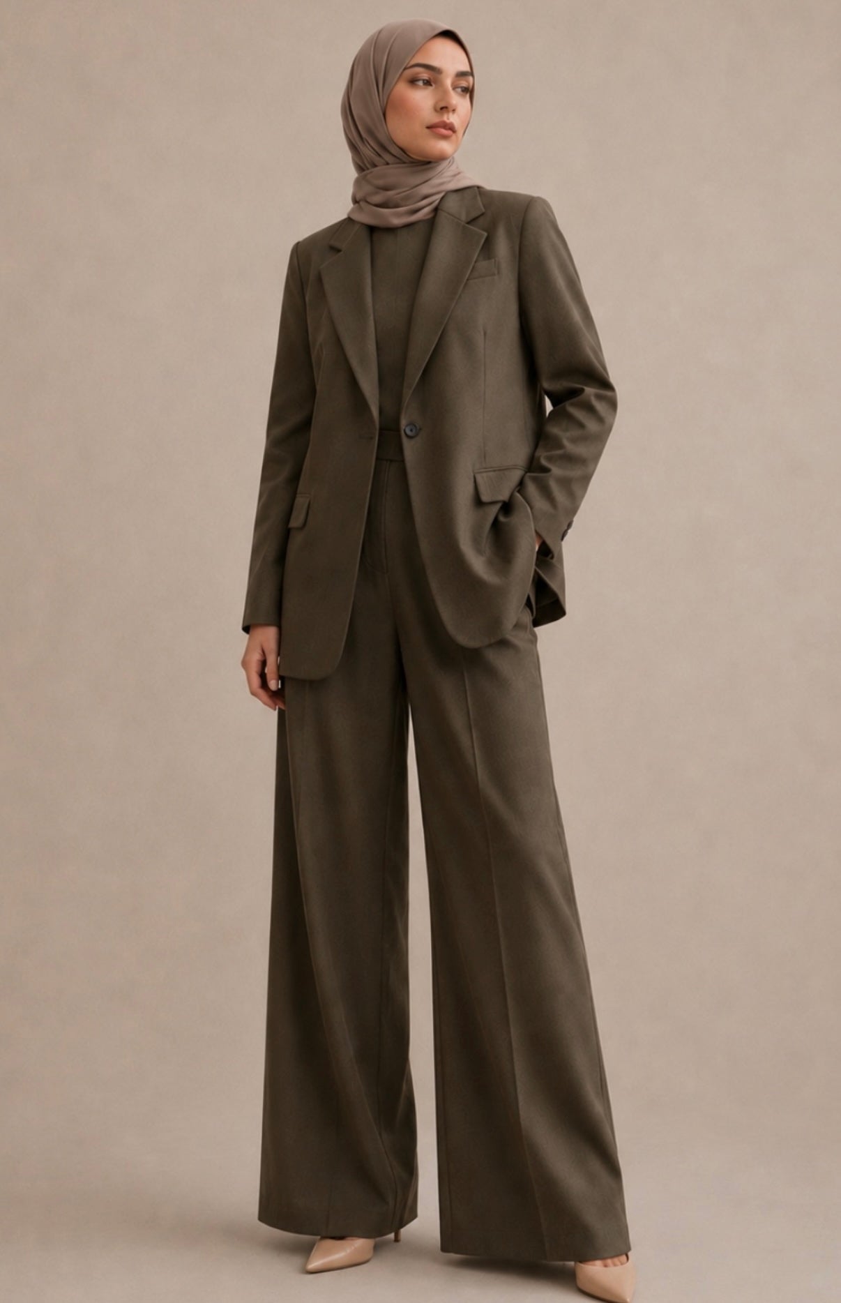 Suit 2 pc - olive Brown