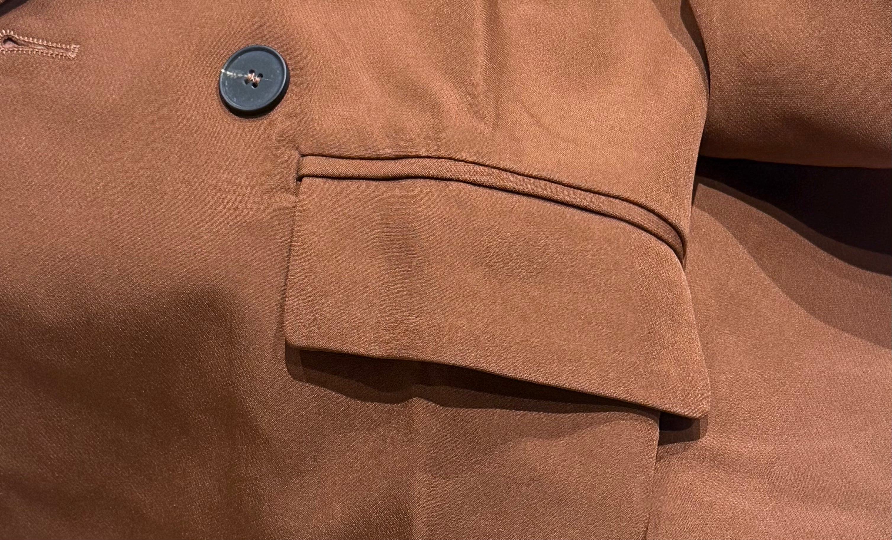 Long length blazer - rusty brown