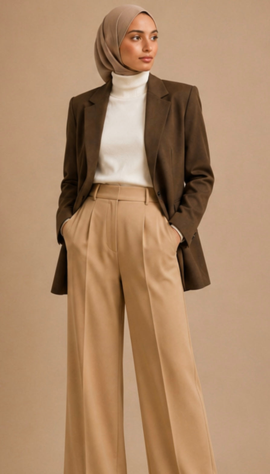 Long length blazer - walnut brown