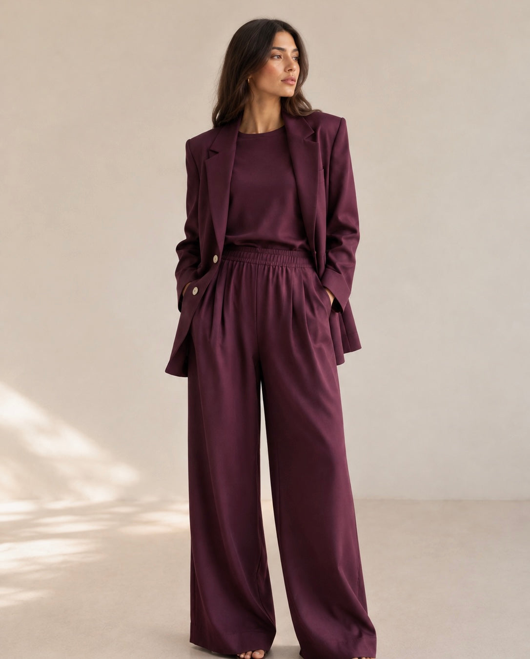 3 piece suit - silken crepe fabric