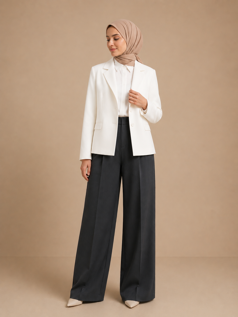 Wide Leg Pants - Charcoal