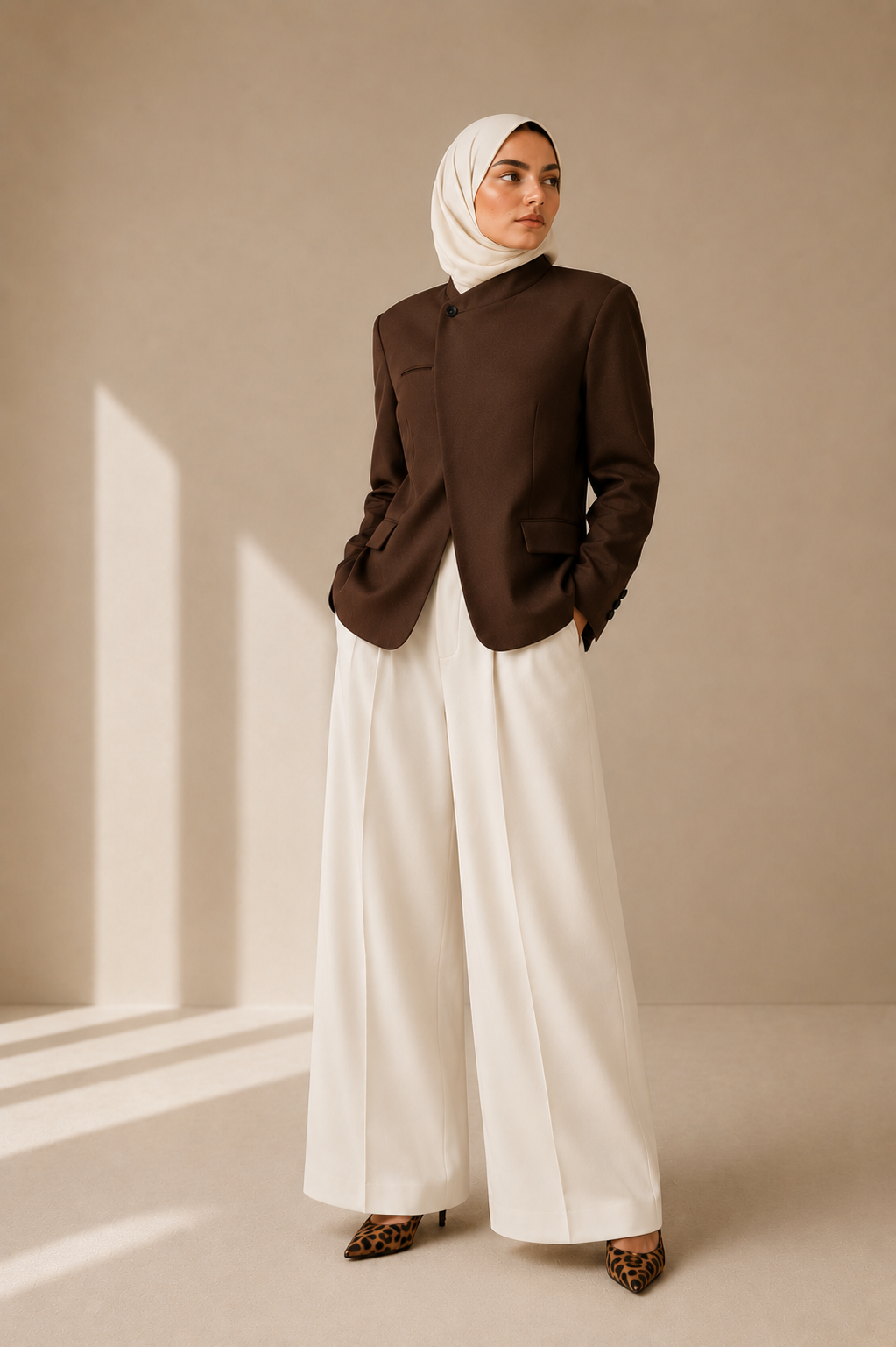 Side-Button Set – chocolate and Off White