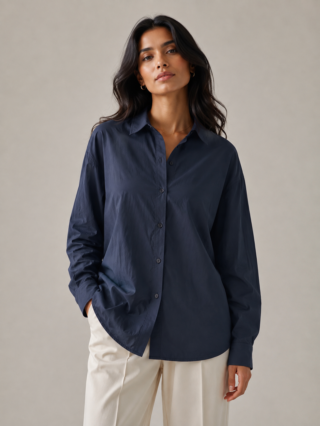 Cotton shirt - midnight